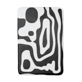 Visie Grip: Abstract Zwart & Wit Badmat