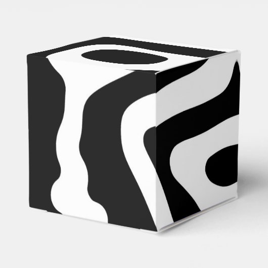 Visie Grip: Abstract Zwart & Wit Bedankdoosjes (Achterkant)