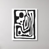 Visie Grip: Abstract Zwart & Wit Canvas Afdruk (Voorkant)