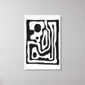 Visie Grip: Abstract Zwart & Wit Canvas Afdruk (Voorkant)