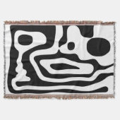 Visie Grip: Abstract Zwart & Wit Deken (Voorkant)
