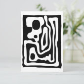 Visie Grip: Abstract Zwart & Wit Kaart (Staand voorkant)