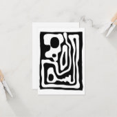 Visie Grip: Abstract Zwart & Wit Kaart (Voorkant / Achterkant in situ)