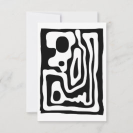 Visie Grip: Abstract Zwart & Wit Kaart