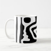 Visie Grip: Abstract Zwart & Wit Koffiemok (Links)