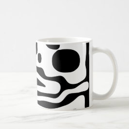 Visie Grip: Abstract Zwart & Wit Koffiemok