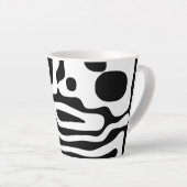 Visie Grip: Abstract Zwart & Wit Latte Mok (Rechterhoek)