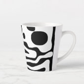 Visie Grip: Abstract Zwart & Wit Latte Mok (Rechts)