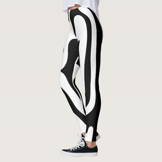 Visie Grip: Abstract Zwart & Wit Leggings (Links)