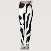Visie Grip: Abstract Zwart & Wit Leggings (Voorkant)