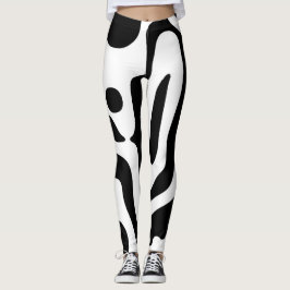 Visie Grip: Abstract Zwart & Wit Leggings
