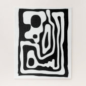 Visie Grip: Abstract Zwart & Wit Legpuzzel (Verticaal)