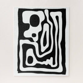 Visie Grip: Abstract Zwart & Wit Legpuzzel