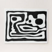 Visie Grip: Abstract Zwart & Wit Legpuzzel (Horizontaal)