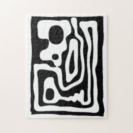 Visie Grip: Abstract Zwart & Wit Legpuzzel