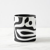 Visie Grip: Abstract Zwart & Wit Mok (Midden)