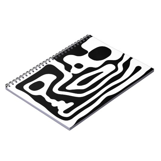 Visie Grip: Abstract Zwart & Wit Notitieboek (Linkerzijde)