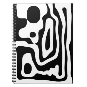 Visie Grip: Abstract Zwart & Wit Notitieboek