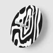 Visie Grip: Abstract Zwart & Wit Ronde Klok (Hoek)