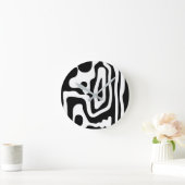Visie Grip: Abstract Zwart & Wit Ronde Klok (Huis)