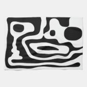 Visie Grip: Abstract Zwart & Wit Theedoek (Horizontaal)