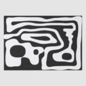 Visie Grip: Abstract Zwart & Wit Tissuepapier (Voorkant)