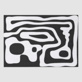 Visie Grip: Abstract Zwart & Wit Tissuepapier