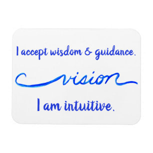 "Visie" Indigo Eye Chakra Inspiring Words Magnet Magneet