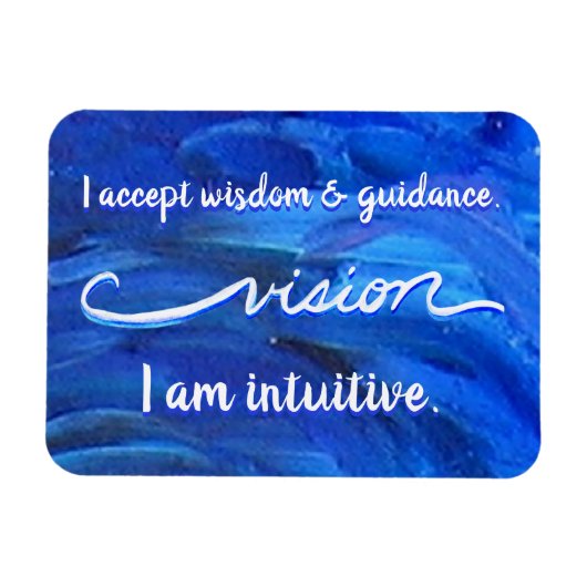 "Visie" Indigo Eye Chakra Inspiring Words Magnets Magneet (Horizontaal)