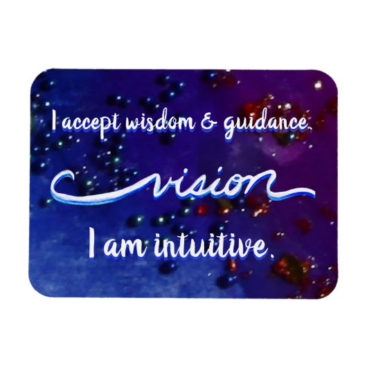 "Visie" Indigo Eye Chakra Inspiring Words Magnets Magneet (Horizontaal)