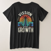 Visie inspireert groei grote maat t-shirt (Design achterkant)