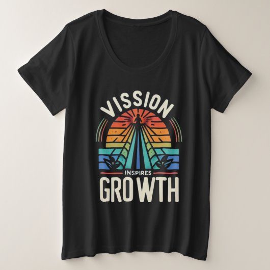 Visie inspireert groei grote maat t-shirt (Design voorkant)