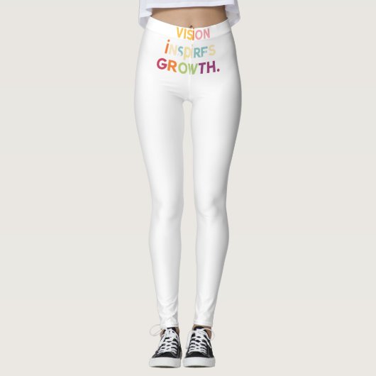 "Visie inspireert groei" Leggings (Voorkant)