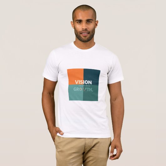 Visie inspireert groei t-shirt (Voorkant volledig)