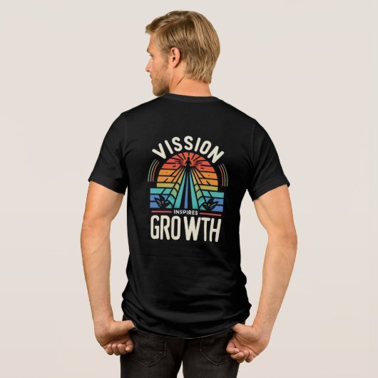 Visie inspireert groei Tri-Blend shirt (Achterkant volledig)