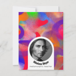 Visie Kunstleraar Overmaatse Zakelijke Kaart Notitiekaartje