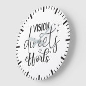 Visie leidt inspanningen - Succes Hustle Motivatie Grote Klok (Hoek)
