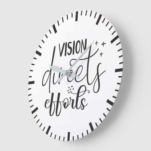 Visie leidt inspanningen - Succes Hustle Motivatie Grote Klok (Hoek)