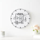 Visie leidt inspanningen - Succes Hustle Motivatie Grote Klok (Huis)