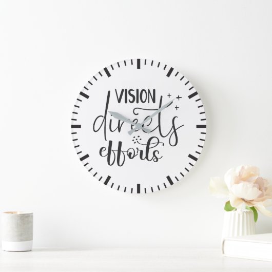 Visie leidt inspanningen - Succes Hustle Motivatie Grote Klok (Huis)