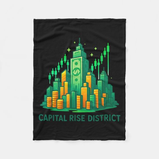 Visie op de markt van het Capital Rise District Fleece Deken (Voorkant)