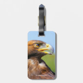 Visie op een mooie jonge Golden Eagle Bagagelabel (Achterkant verticaal)