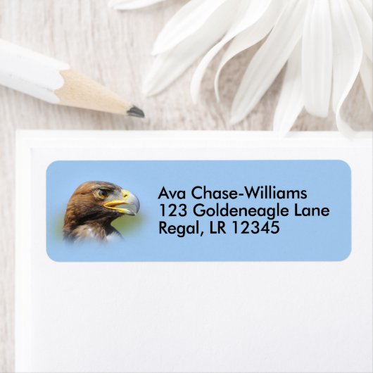 Visie op een mooie jonge Golden Eagle Etiket (Insitu)