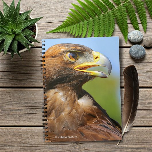 Visie op een mooie jonge Golden Eagle Notitieboek