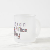  visie op een Nice-dag en een 'Beter Nacht' Matglas Koffiemok (Voorkant rechts)