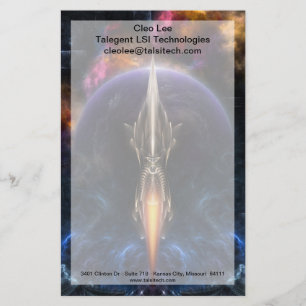 Visie op het fractale vliegveld briefpapier