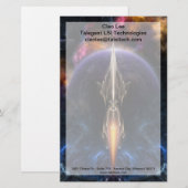 Visie op het fractale vliegveld briefpapier (Voorkant / Achterkant)