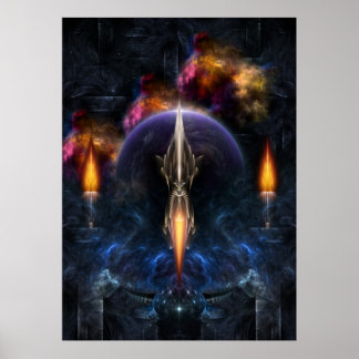 Visie op het Poster van de kunstwand van het vlieg