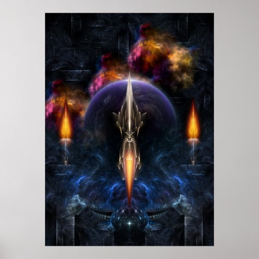 Visie op het Poster van de kunstwand van het vlieg (Voorkant)