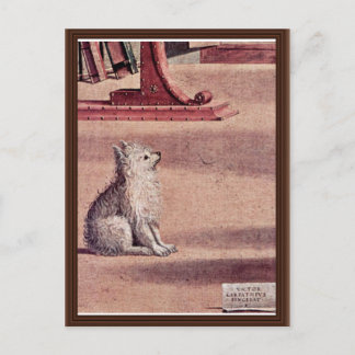 Visie op Sint Augustine, Detail door Carpaccio Vit Briefkaart